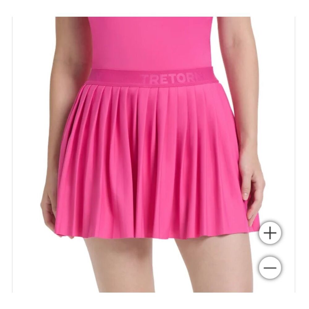 TRETORN Ladies' Pleated Skort‎ Medium Tennis Skirt Pink Inner Shorts Pocket NWT
